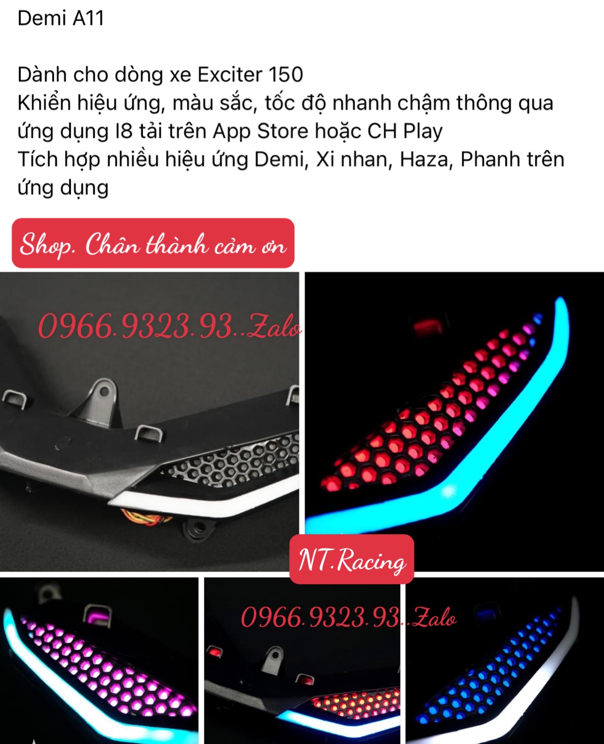 Mạch Audi A11 i8 gắn xe Ex150-winrerX-Ex155