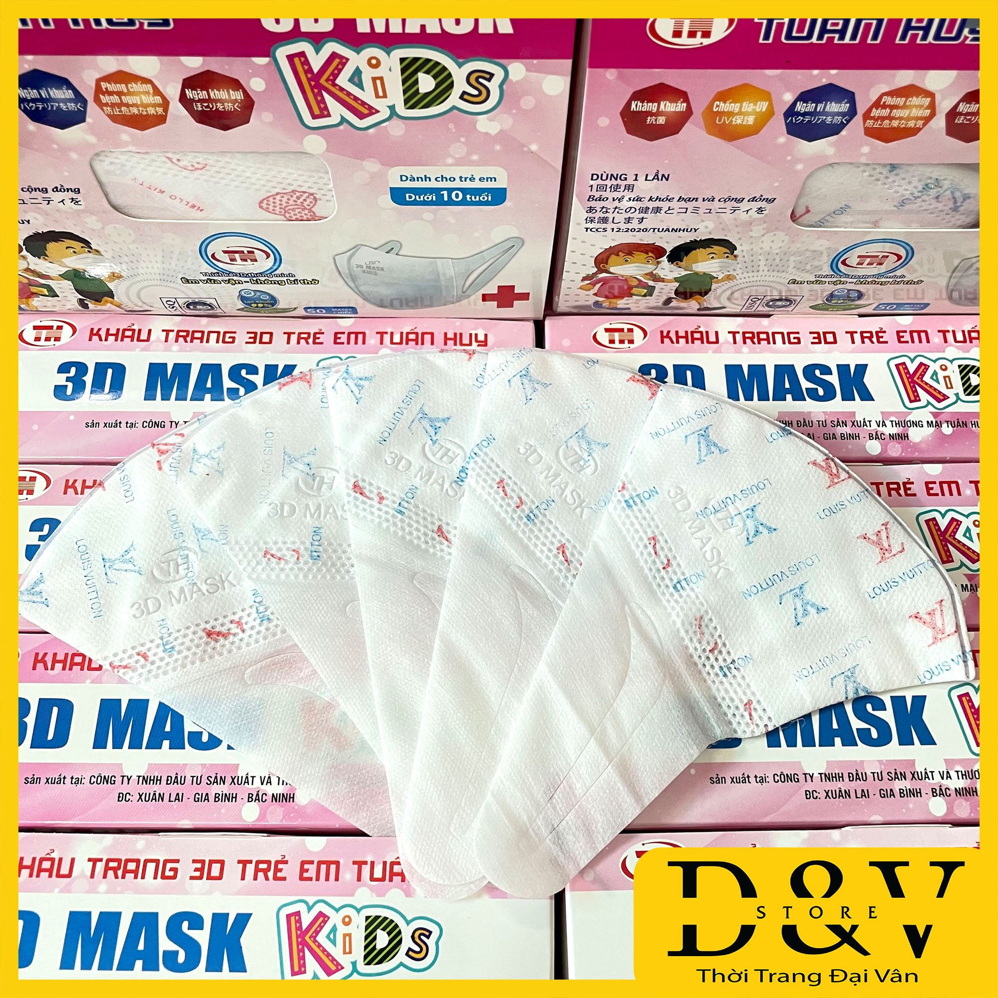 Khẩu Trang 3D trẻ emm, khẩu trang Y Tế Trẻ Em Hộp 50 Chiếc Khẩu trang em bé, khẩu trang trẻ em