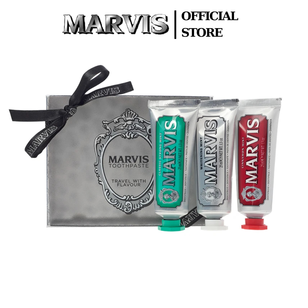 Kem đánh răng mavis mini set 3 tuýp x 25ml - marvis