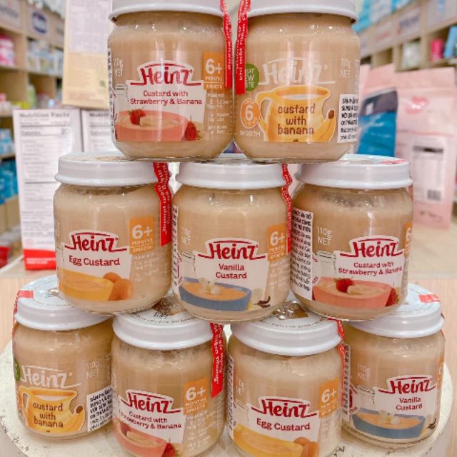 ( T8-2021)Hoa quả nghiền Heinz dạng hũ 110g
