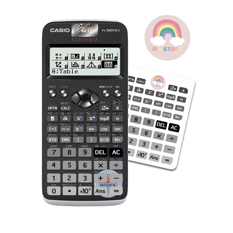 [HCM]Miếng dán nút phím máy tính casio 580