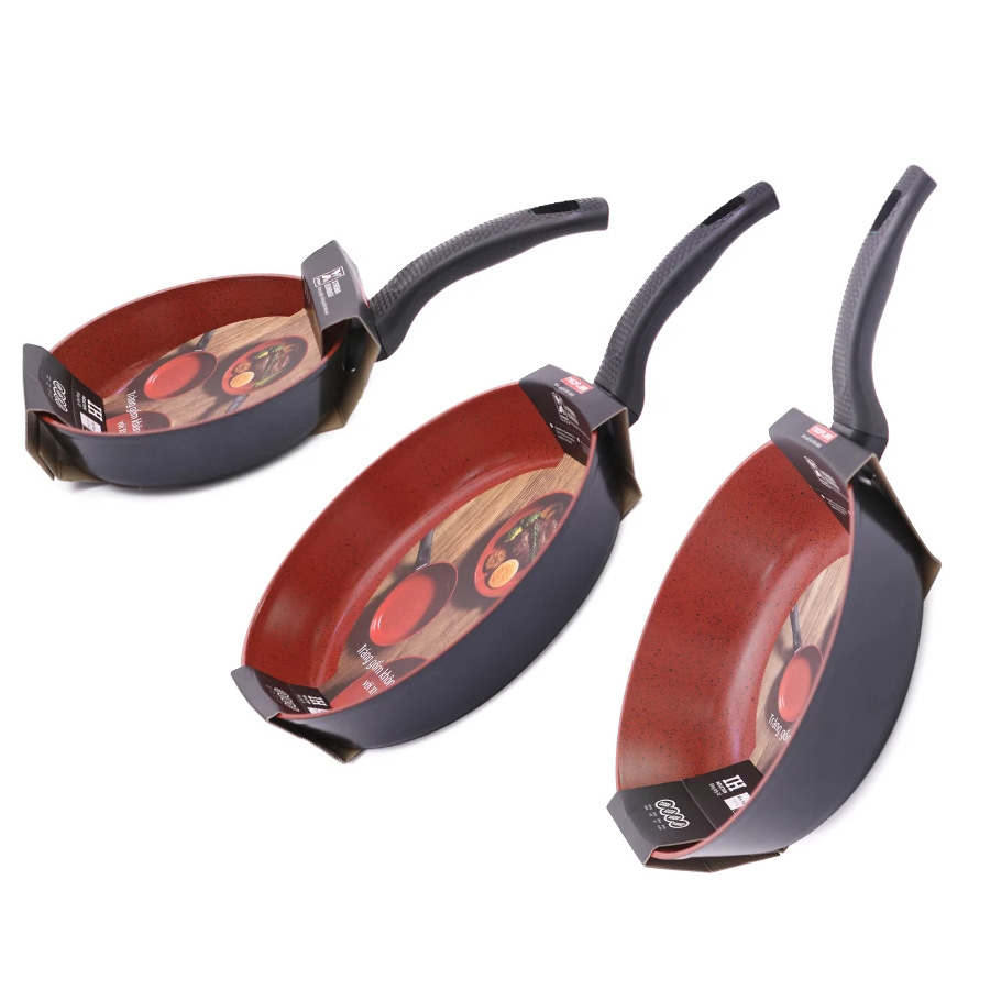 Bộ 3 Chảo chiên chống dính bếp từ deChef Neoflam Hàn Quốc. Bao gồm 02 chảo chiên, cạn chống dính đế từ 20cm, 28cm I 01 chảo sâu lòng đa năng chống dính đế từ 28cm