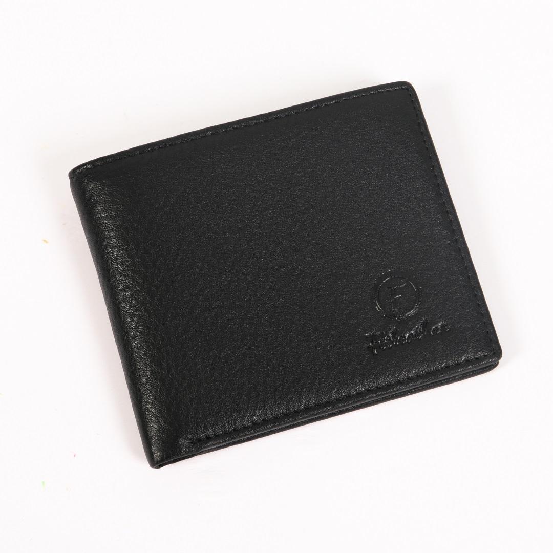Ví nam da bò, bóp da nam da bò thật 100% ftt leather ví da nam da bò cao cấp mã 6007a-b màu đen