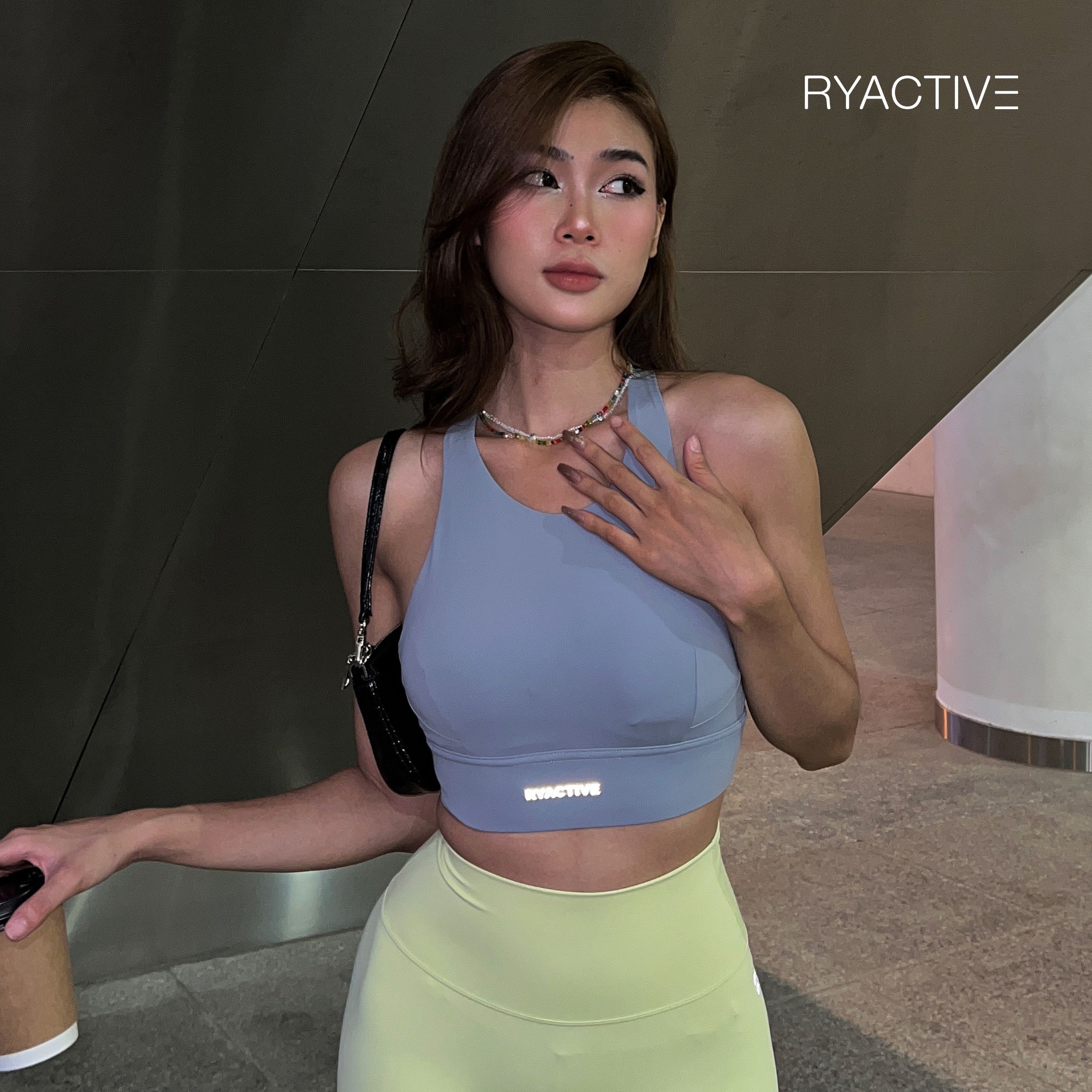 Áo ngực thể thao ryactive - compact sportbra ultimate grey