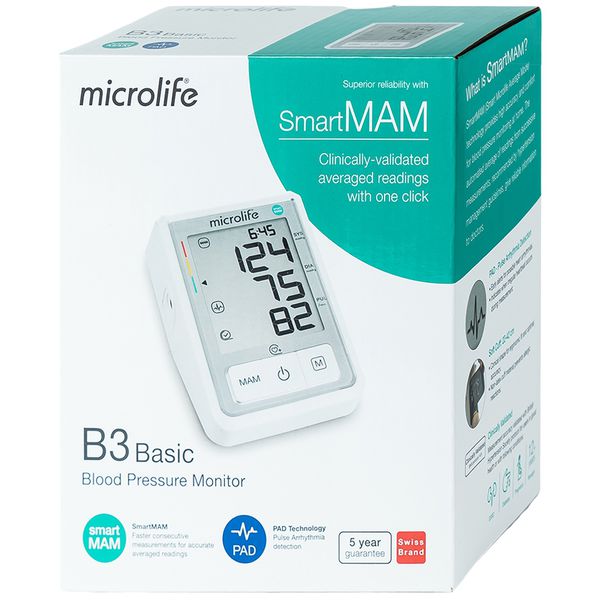 Máy đo huyết áp bắp tay- microlife b3 basic