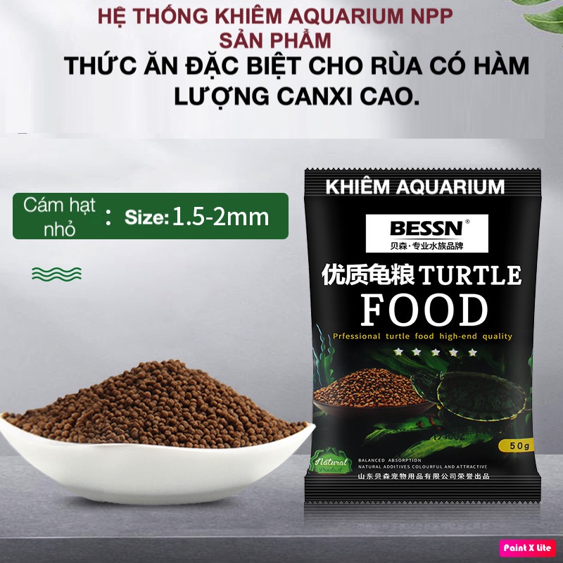 Thức ăn rùa mai cá sấu common size 7-8 cm bao rùa khỏe mạnh GÓI 50G