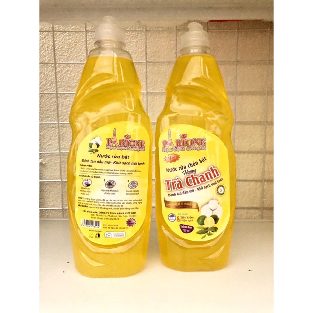 Nước rửa chén bát parione hương trà chanh 725ml siêu sạch,siêu thơm