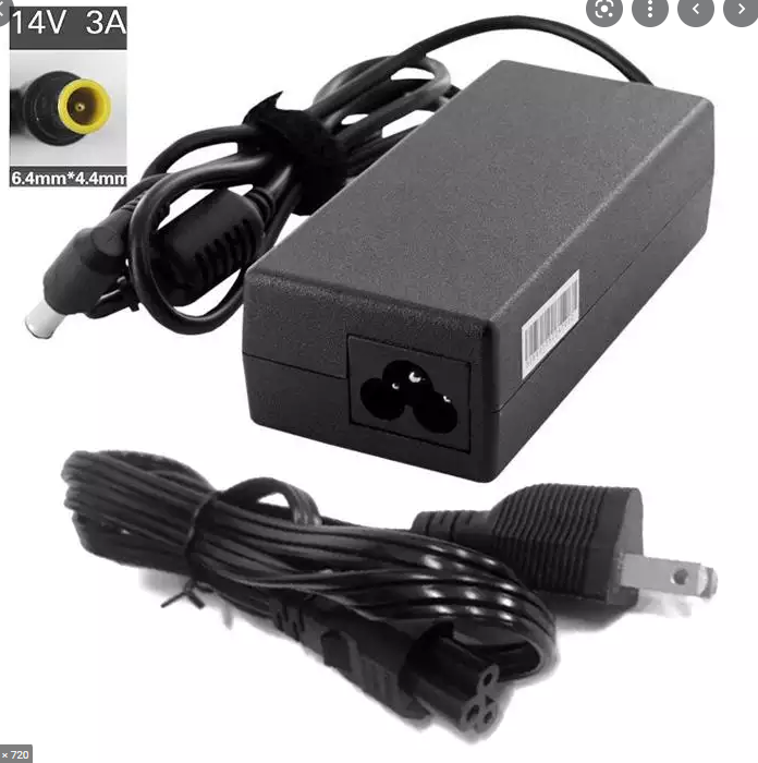 Adapter nguồn màn hình samsung / lg - 14v 3a + dây nguồn 1m5