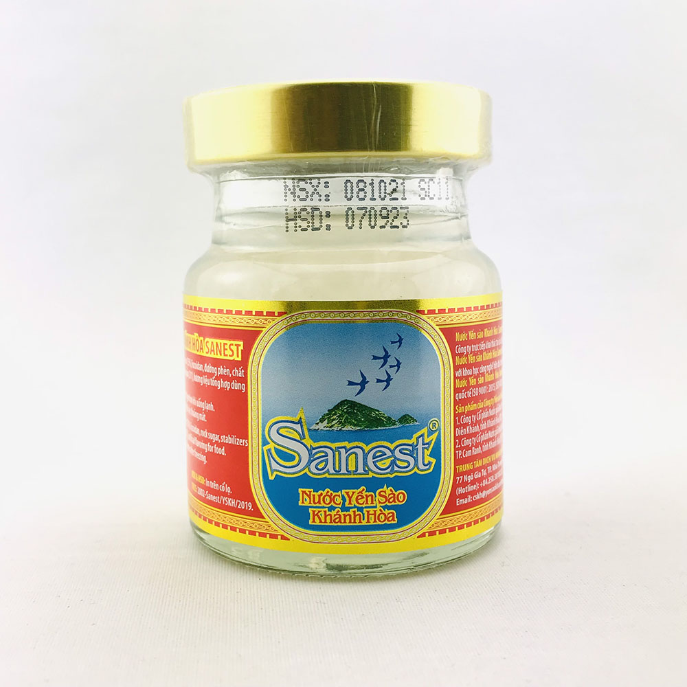 1 lọ yến sào sanest khánh hòa - nước yến sào khánh hòa sanest dành cho mọi độ tuổi - 70ml / lọ, hộp 1 lọ - nước yến lọ - yến lọ khánh hòa - yến sào khánh hòa - nước yến sào khánh hòa.
