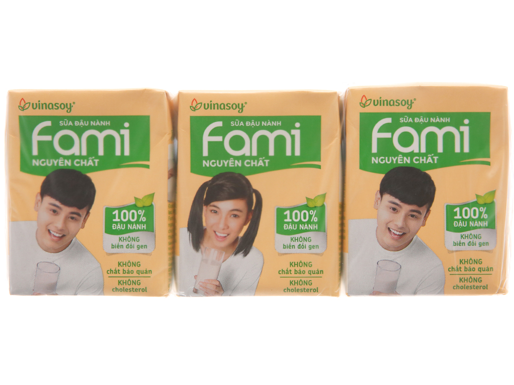 Sữa đậu nành FAMI nguyên chất (vỉ 6 hộp * 200ml)