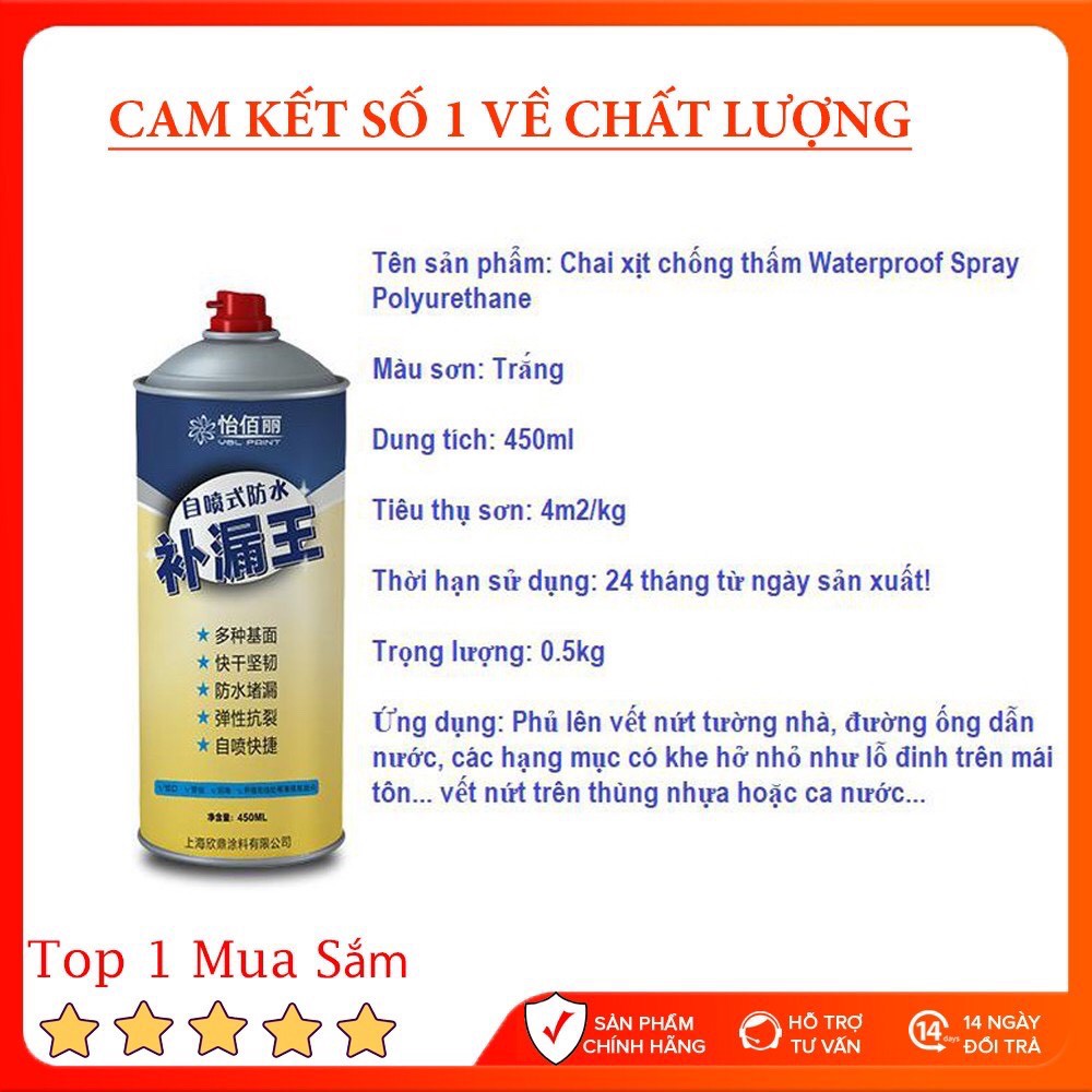 Bình xịt chống thấm, dột - Bình Sơn Sịt Chống Thấm Đa Năng Công Nghệ Mới Của nhật Bản