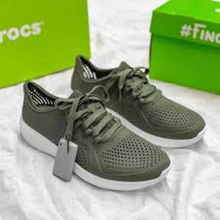 [3-Day Sale] Men's Lace-Up Plastic Shoes - Super Waterproof, Anti-Slip, Genuine Literide Pacer Crocs Shoes - 6