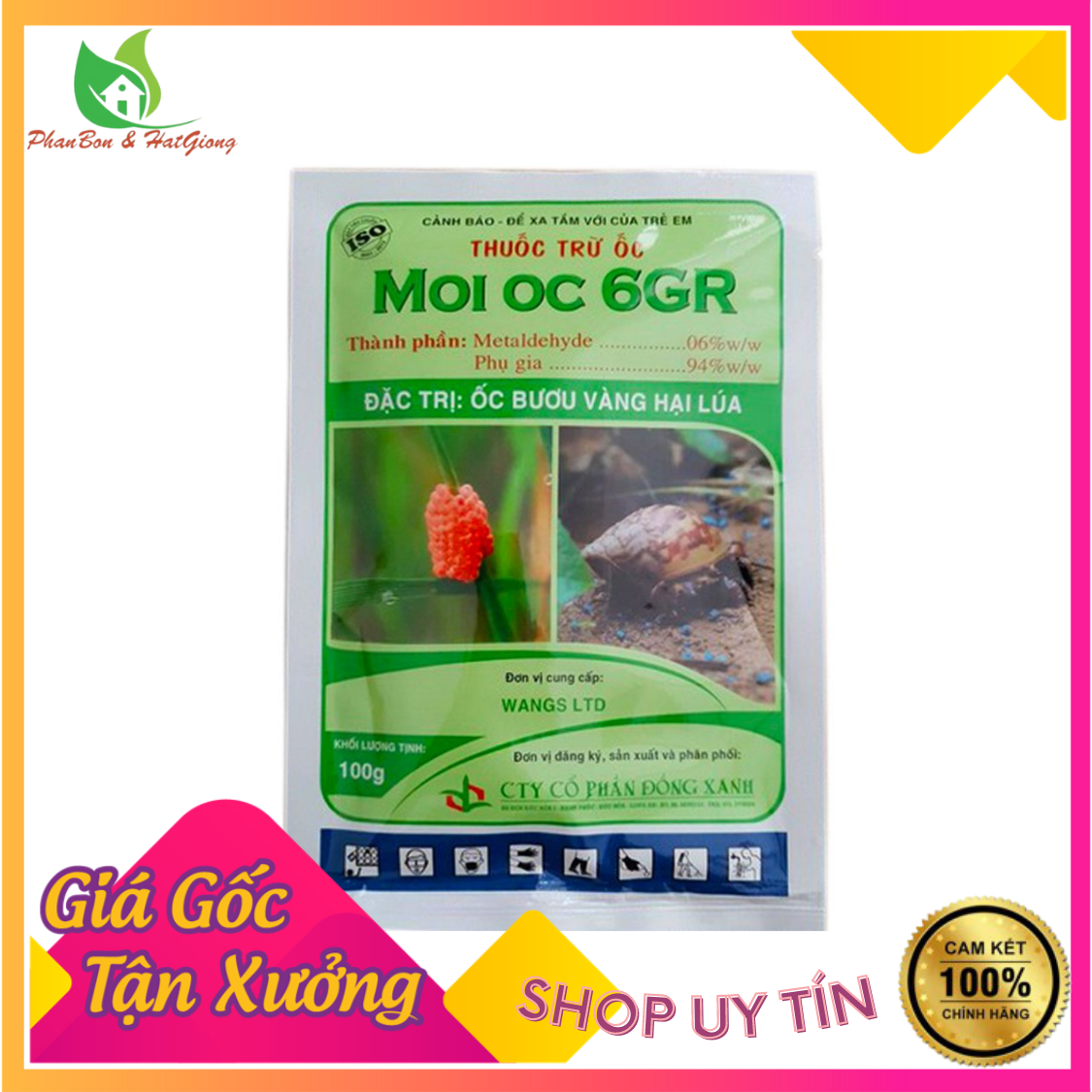 Thuốc Trừ Ốc Moi Oc Mồi Ốc 100g - Hữu Hiệu Diệt Ốc Sên, Ốc Ma, Ốc Bưu Vàng - Shop Phân Bón, Hạt Giống Rau Củ Quả, Xơ Dừa, Mùn Dừa, Đất Sạch Trồng Rau, Cây Cảnh Tp. Hồ Chí Minh