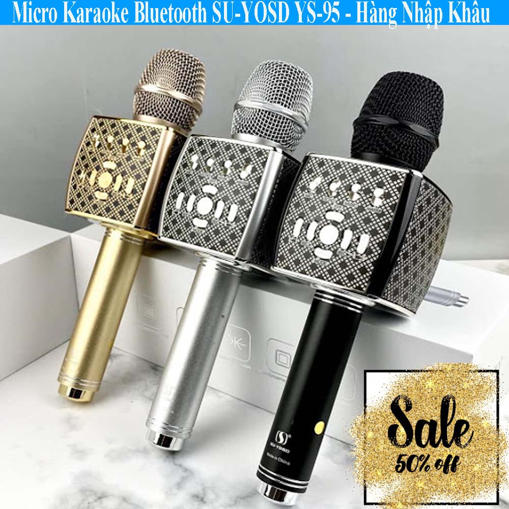[HCM][Giá Tốt Thì Chốt Thôi] Micro Karaoke Micro Karaoke Bluetooth SU-YOSD YS-95 Âm Thanh Cực Hay Bass Cực Đỉnh Không Dây Tích Hợp Loa Đa Năng Có Thể Cắm Tai Nghe Livetream BH 1 đổi 1 trong vòng 12 tháng