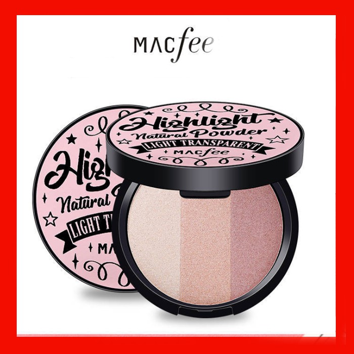 Phấn tạo khối 3 màu macfee light transparent mac04