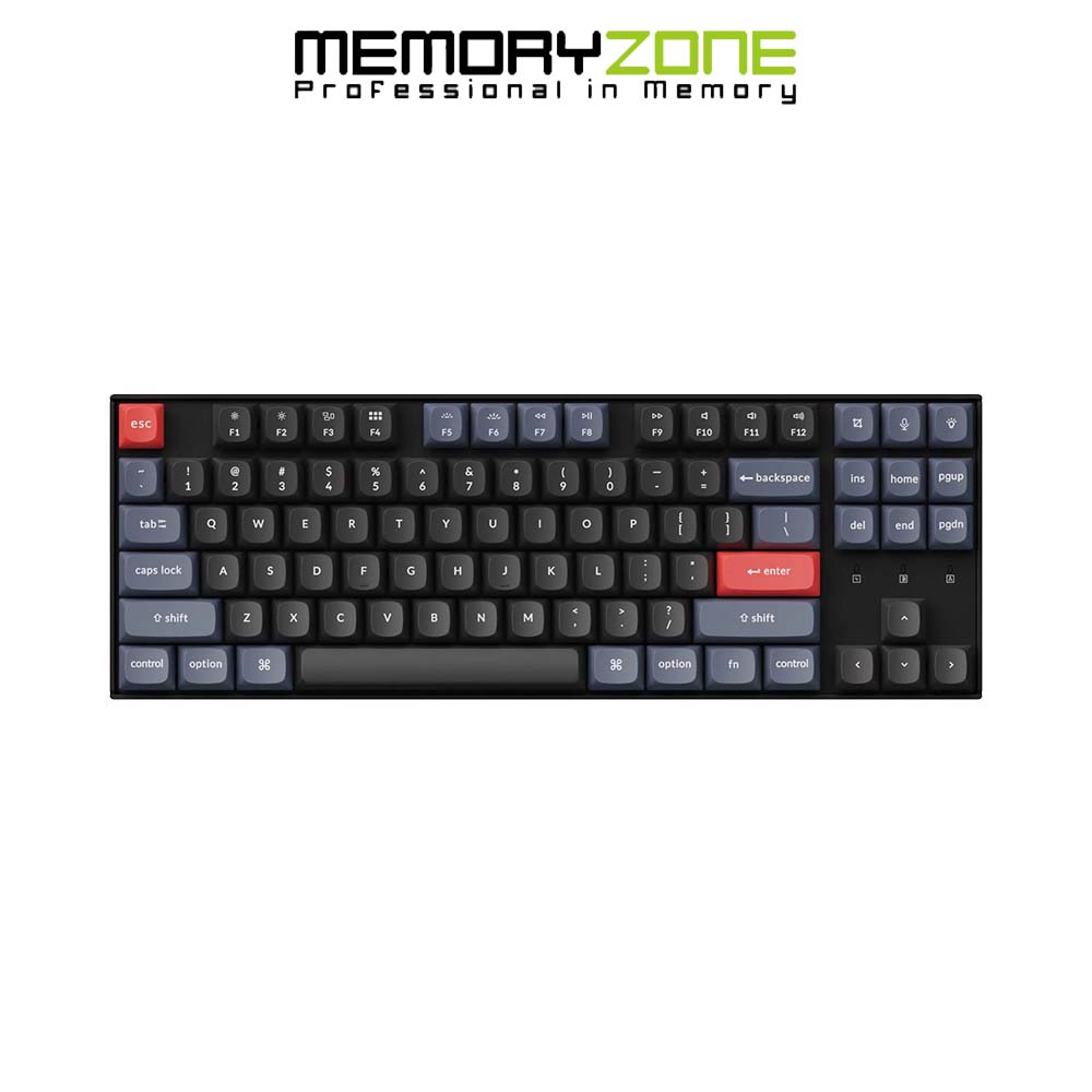 Bàn phím cơ tkl không dây keychron k8 pro white led hotswap gateron g pro switch red / blue / brown