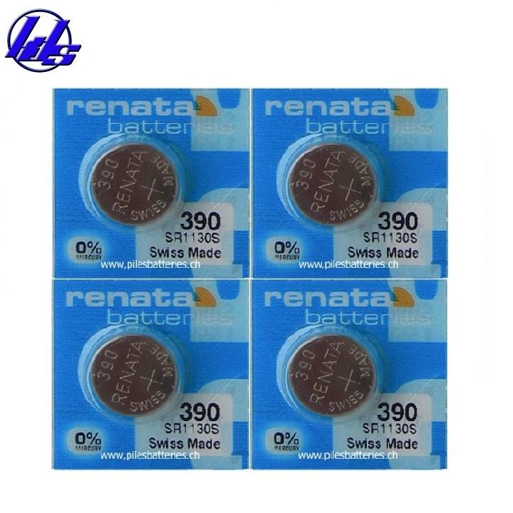 Combo 4 viên pin đồng hồ sr1130sw 390 renata chính hãng renata thụy sỹ
