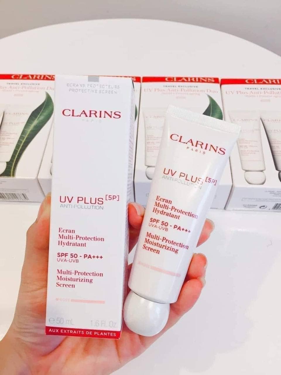 Bản rose - Kem chống nắng Clarins SPF 50 - UV Plus antipollution bản mới, Bản rose