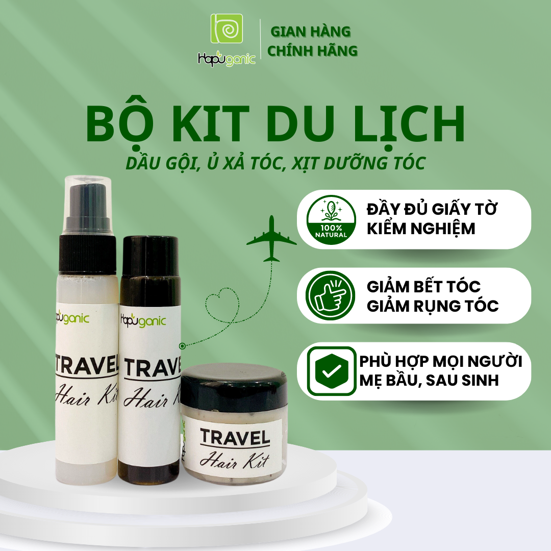 [HCM]Bộ Kit Du Lịch (Dầu Gội Ủ Bồ Kết Tinh Chất Dưỡng và Mọc Tóc) Từ Thiên Nhiên Chăm Sóc Tóc Toàn Diện Cho Trọn Chuyến Du Lịch