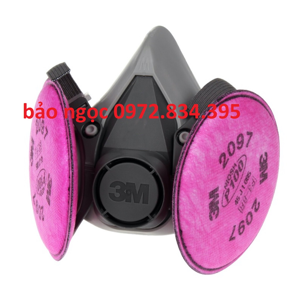Bộ Mặt Nạ Phòng Đọc 3M 6200 Và Phin Lọc 3M 2097 Chuyên Dùng Chống Khí Hàn Và Khói Độc