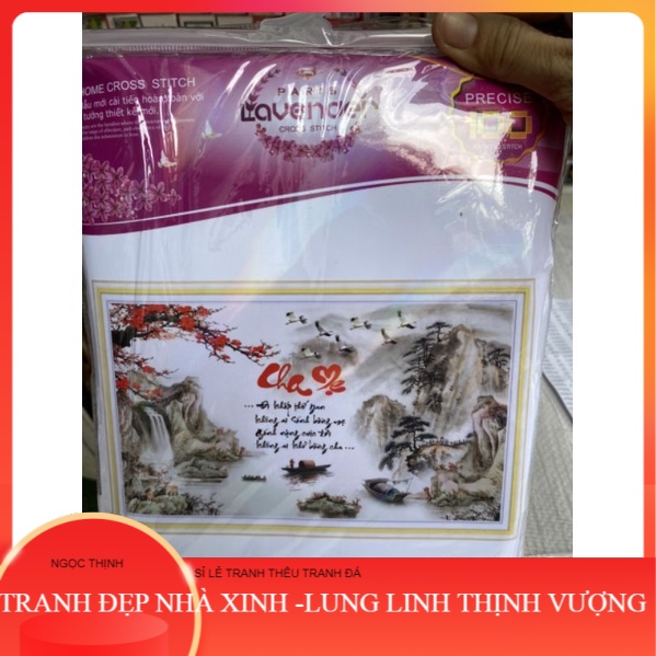 Tranh thêu chữ thập cha mẹ lv3532 ngọc thịnh shop tranh