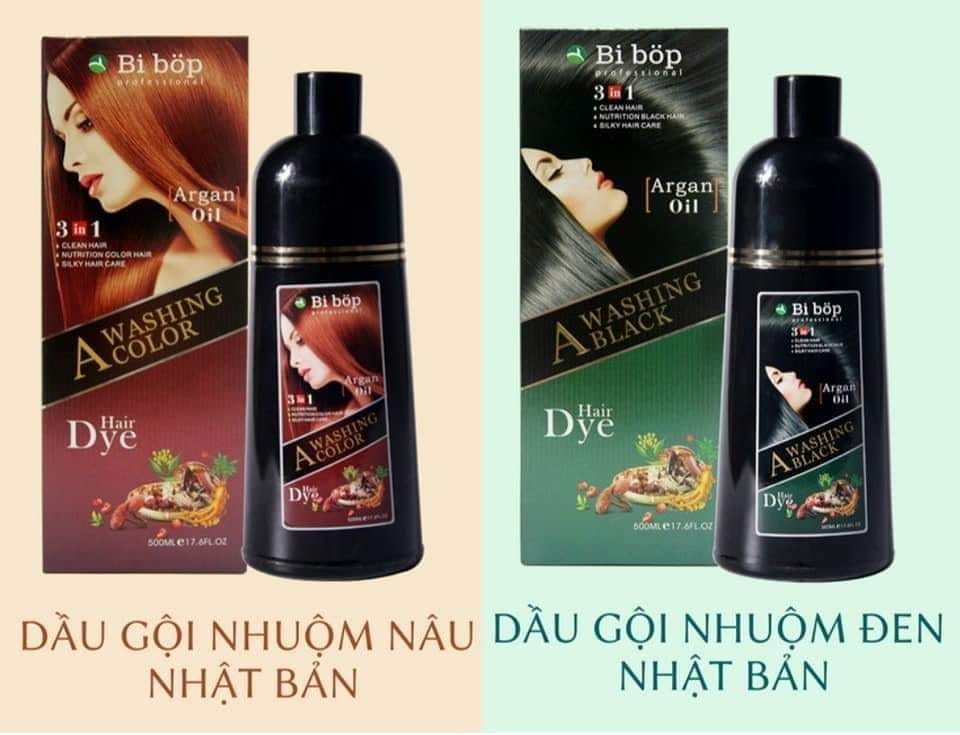 Dầu Gội Phủ Bạc Đen/Nâu Chính Hãng bibop