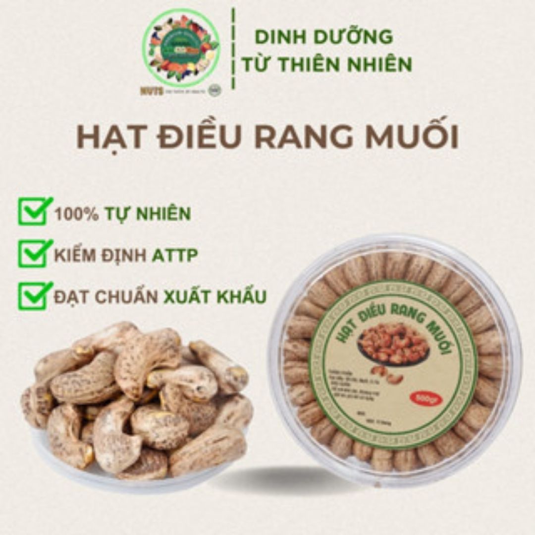 Hạt điều rang muối ta healthy - hạt điều rang muối xếp hộp hình hoa mang lại nhiều dinh dưỡng cao, thơm ngon, người ăn kiêng