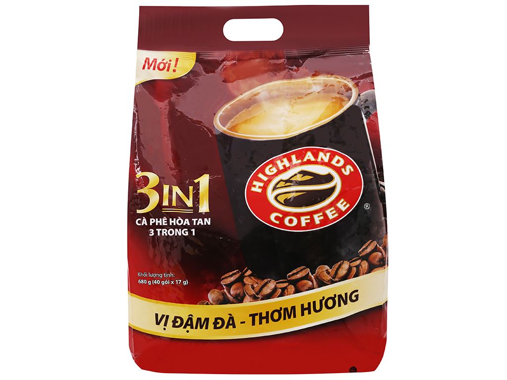 Cà phê sữa Highland 3 in 1 bịch 50 gói - Cafe Highland