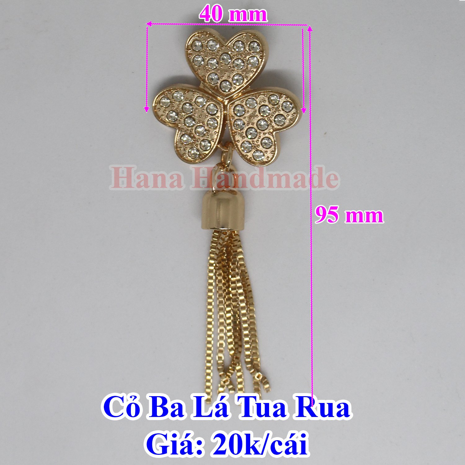 Mạc cỏ ba lá tua rua/ cỏ may mắn tua rua 20k/cái