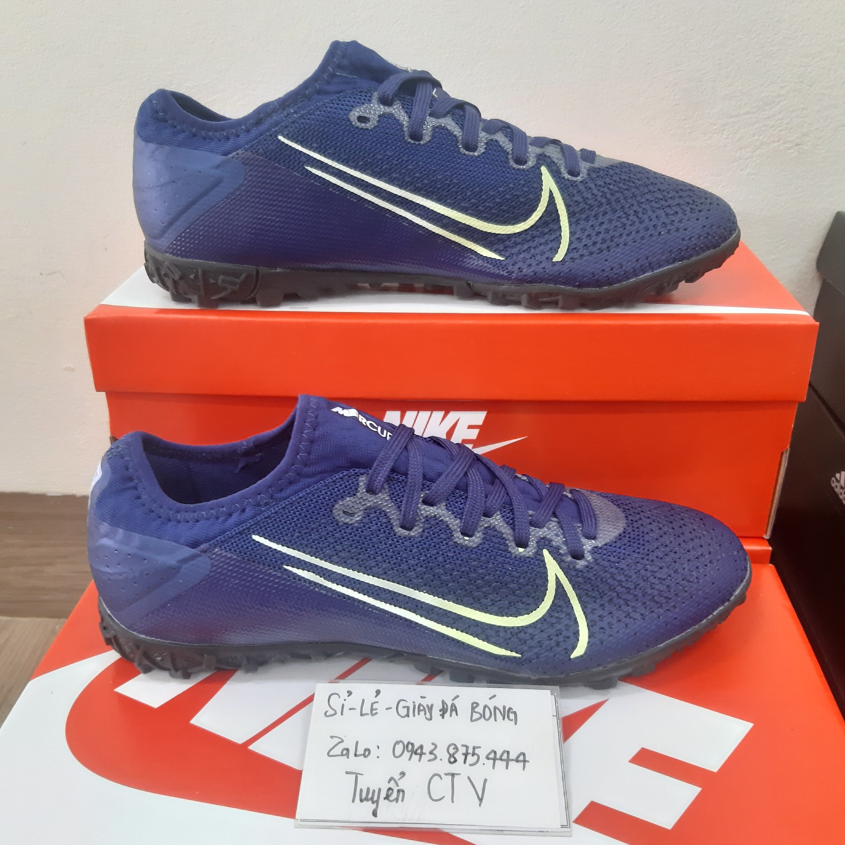 Giày đá bóng Vapor 13 Pro TF xanh đậm