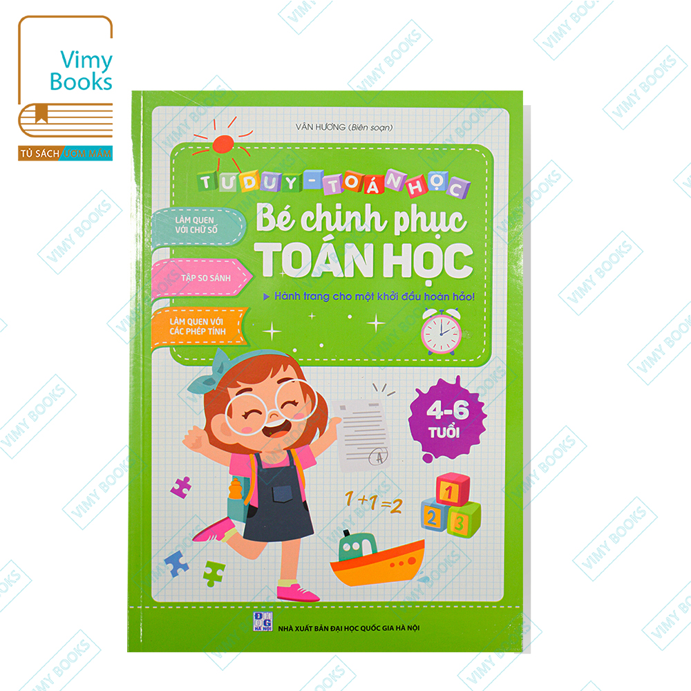 Sách - bé chinh phục toán học cho bé 4-6 tuổi - phiên bản mới - tư duy toán học