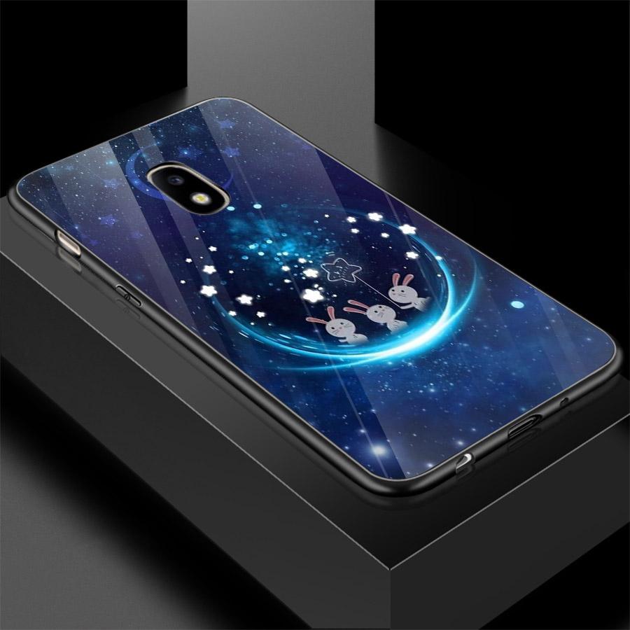 Ốp kính cường lực cho điện thoại Samsung Galaxy J3 Pro/J3 30 - thỏ mặt trăng MS ABRDANH005