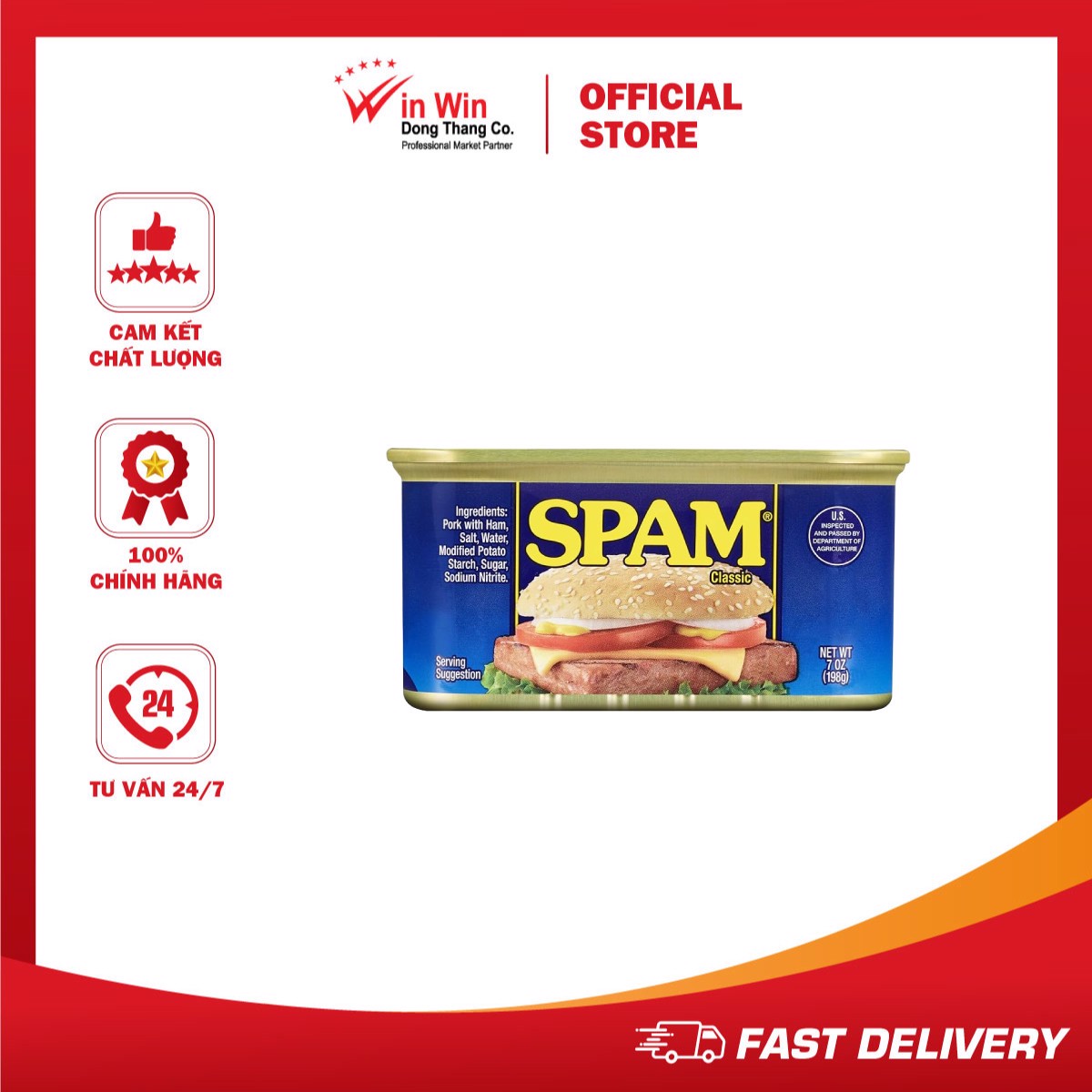 Thịt hộp hormel spam classic 198g