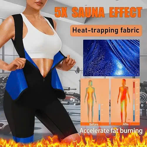 Đồ Định Hình Sinh Nhiệt Giảm Cân 4 Trong 1 - Đồ Tập Gym Sauna Suit Đốt Mỡ, Tạo Đường Eo, Nân