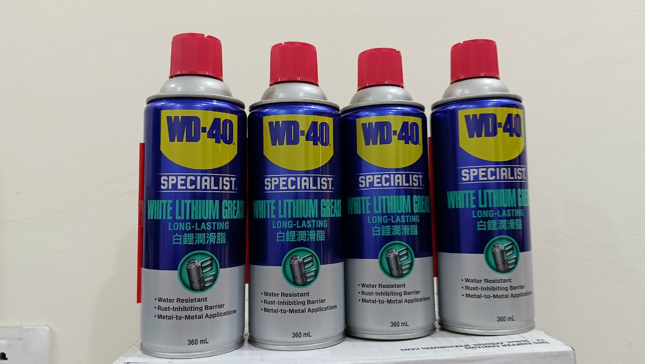 Chai xịt mỡ bò nước bôi trơn chịu nhiệt WD-40 Specialist (Made In USA) WD-40 White Lithium (Dầu nhờn bôi trơn tác dụng c