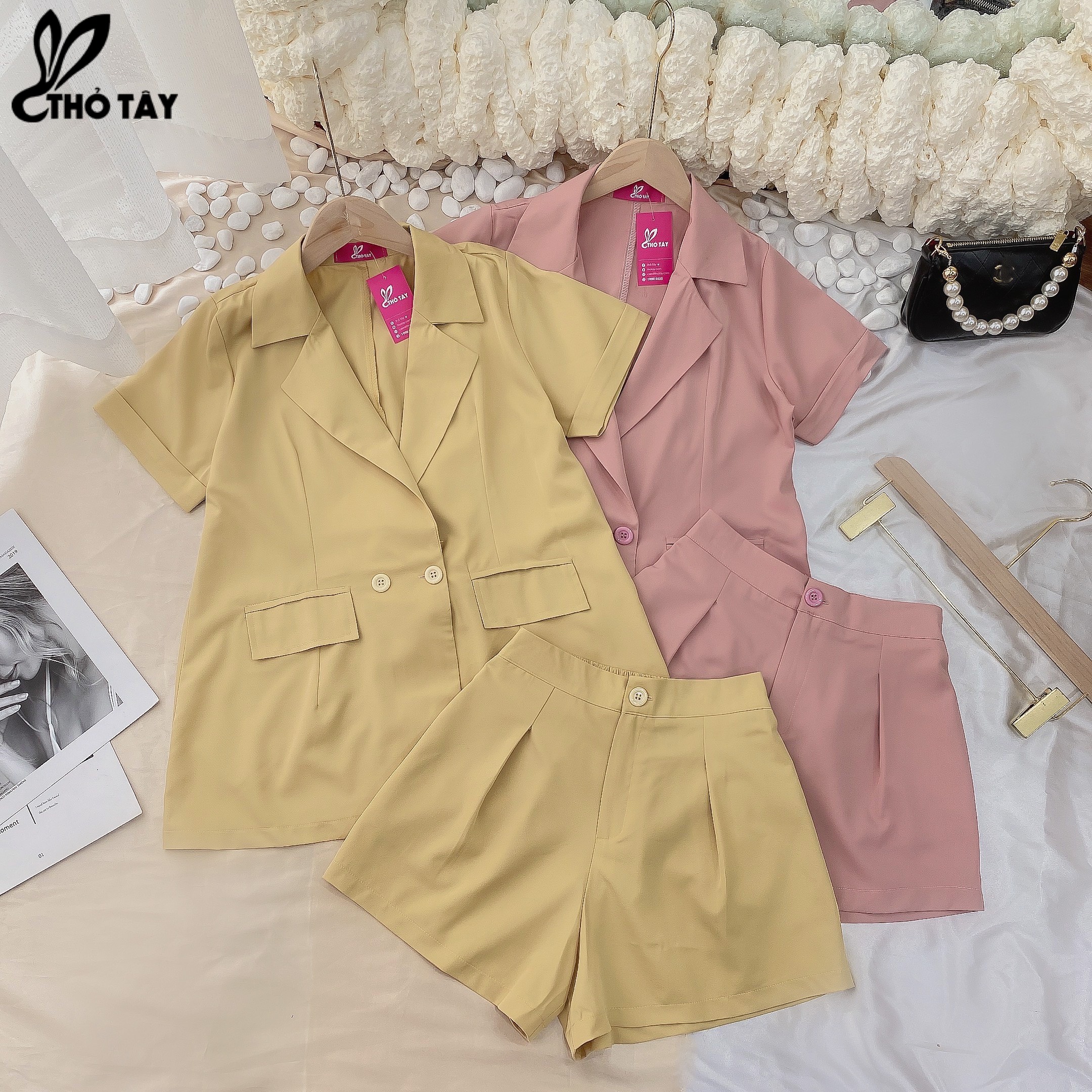 Set bộ vest 2 món - thỏ tây s319cx148