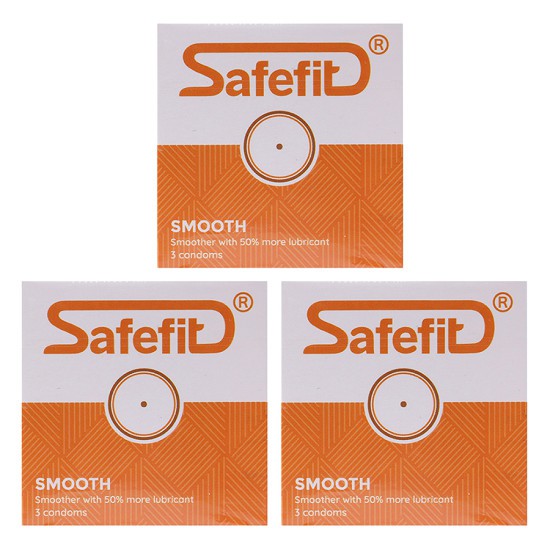 Combo 3 hộp Bao cao su SafeFit Smooth