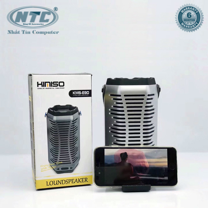 Loa bluetooth kimiso kms-e90 hỗ trợ usb/tf/aux/fm bass cực mạnh - bảo hành 12 tháng - phụ kiện 1986