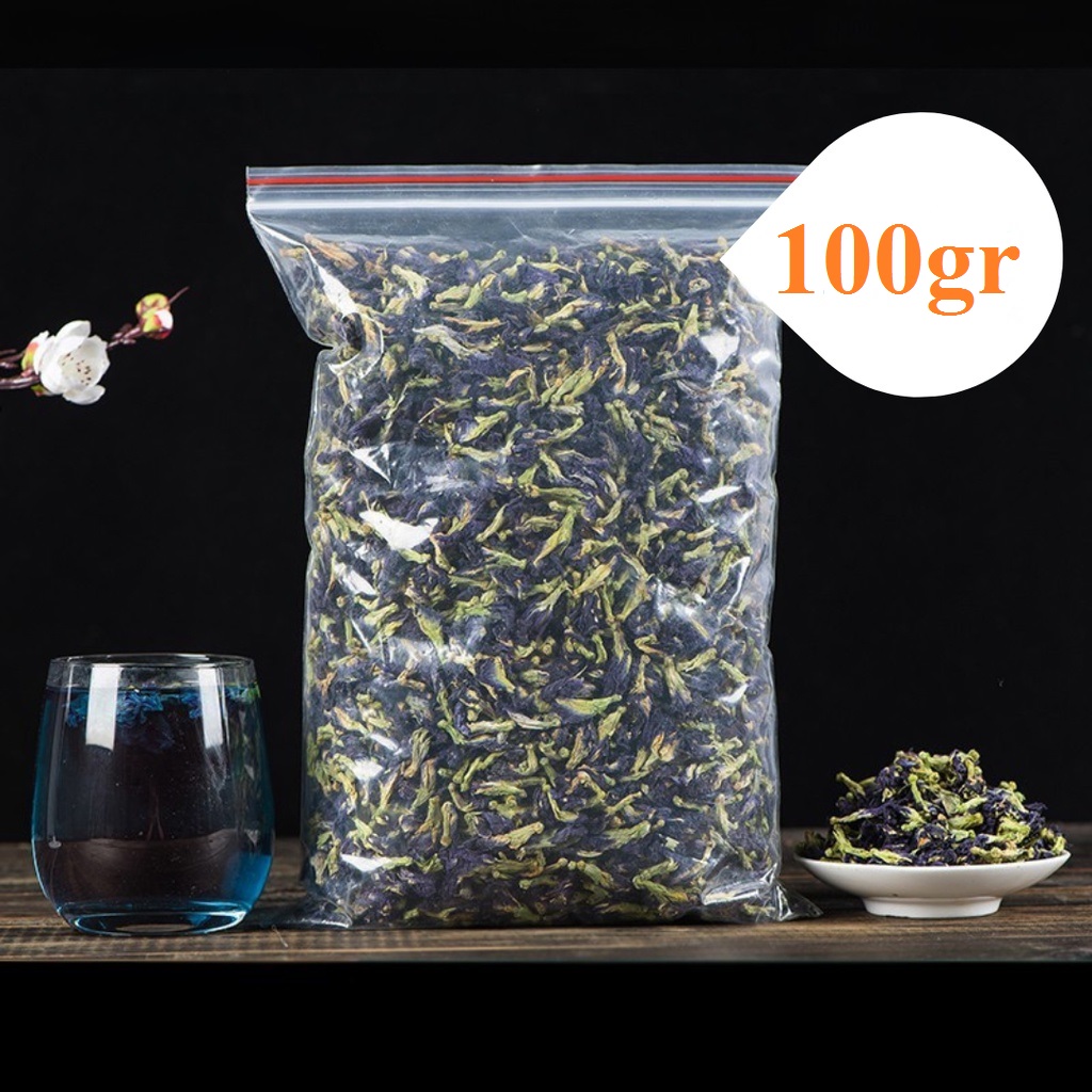 Hoa đậu biếc khô sấy làm trà nấu xôi