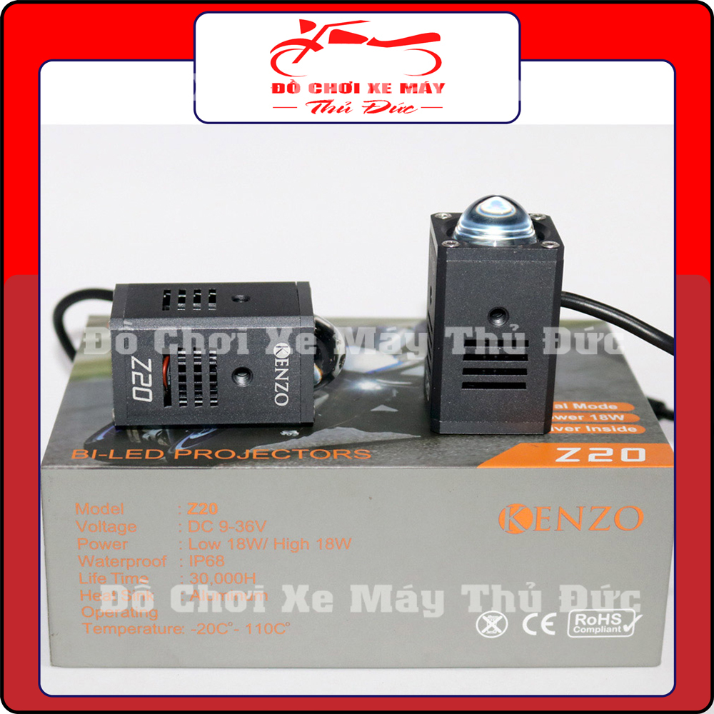 Đèn trợ sáng bi cầu mini chính hãng kenzo - FreeShip