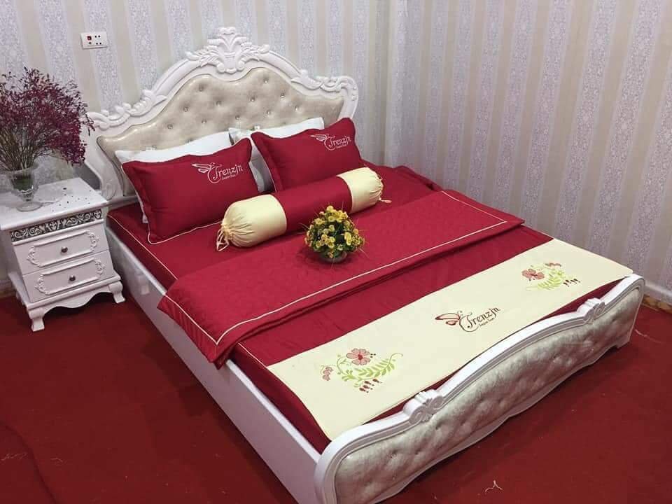[ Bedding Wedding ] - Bộ Chăn Ga Gối Cotton Satin Cao Cấp - Dành Cho Mùa Cưới