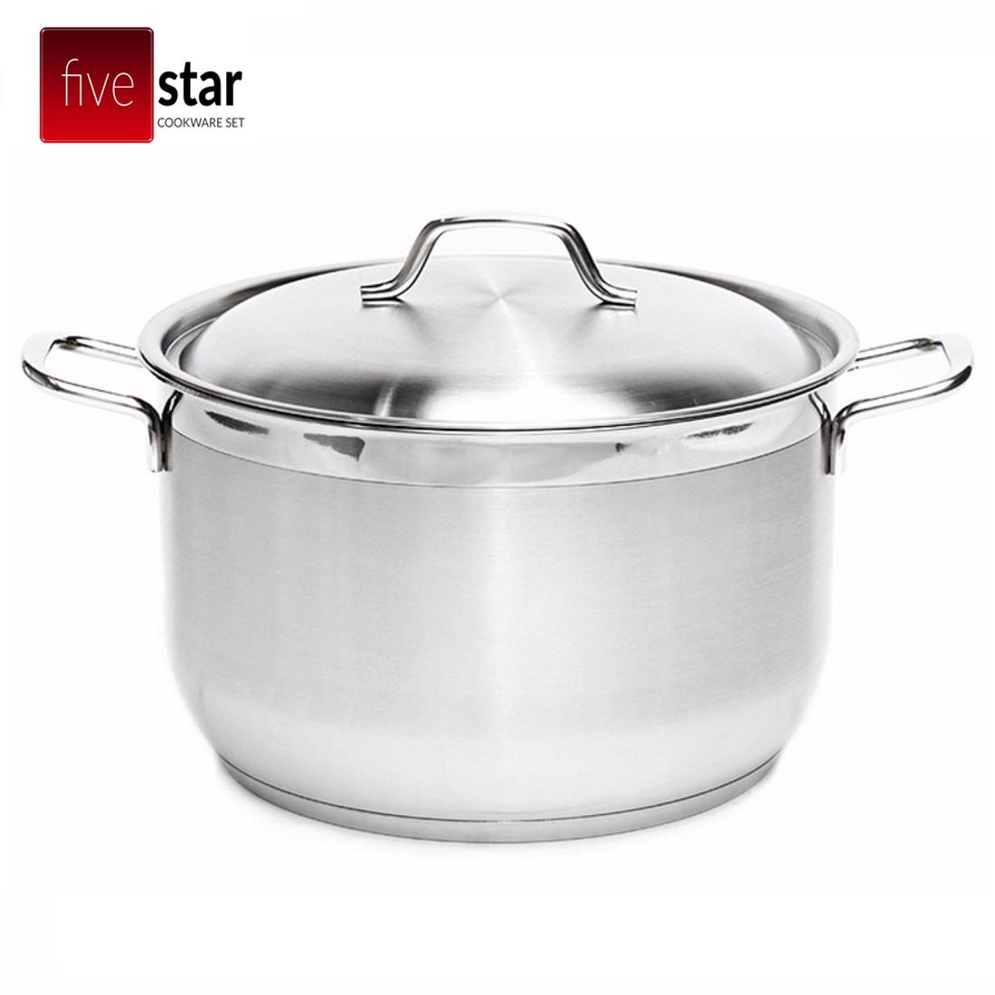 Nồi inox 3 đáy nắp inox 32cm fivestar n32-3d