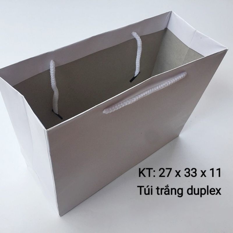 10 Túi giấy đựng giày - giấy màu trắng - túi đựng quà - túi giấy trắng