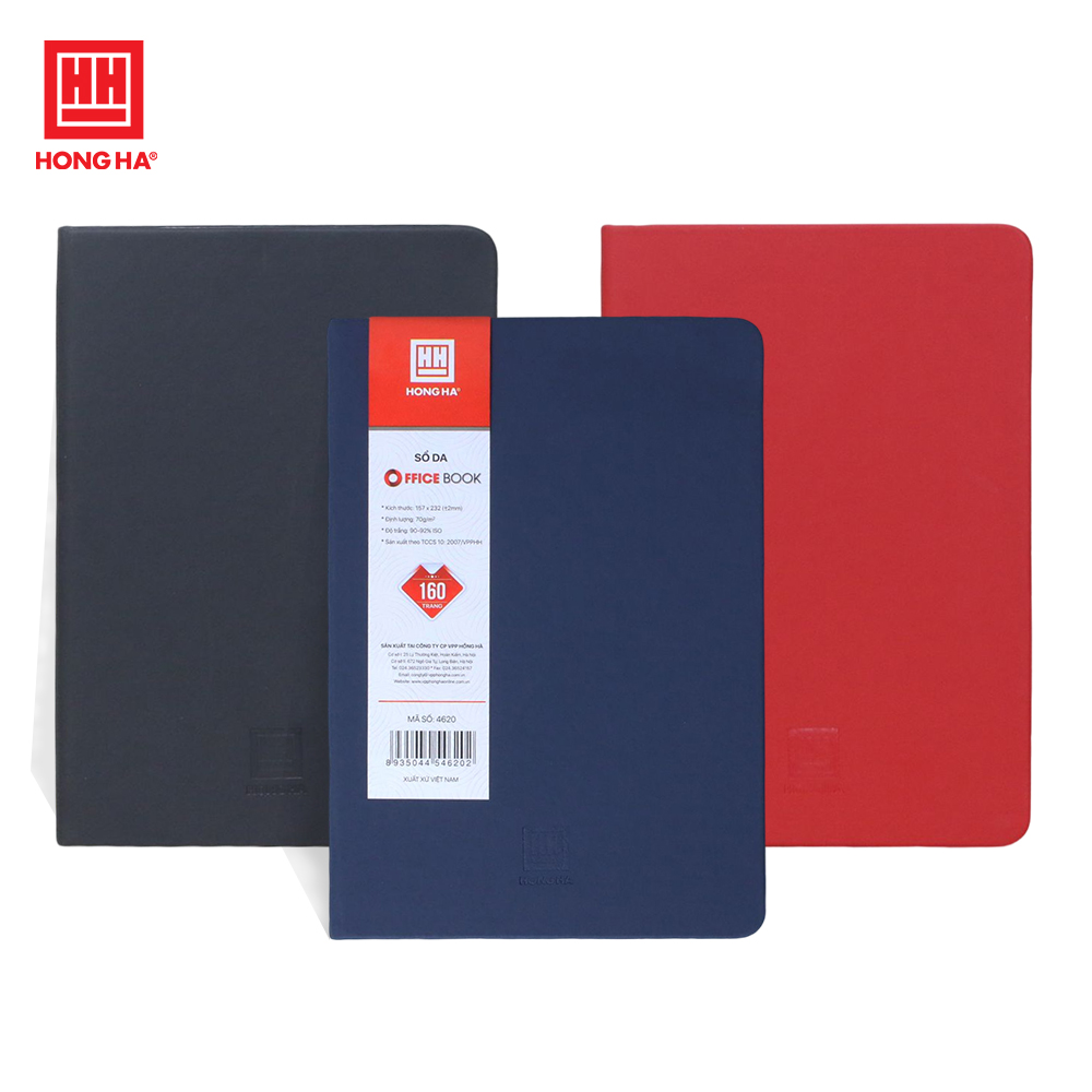 Sổ da b5 hồng hà office book hồng hà 160 trang - 4620