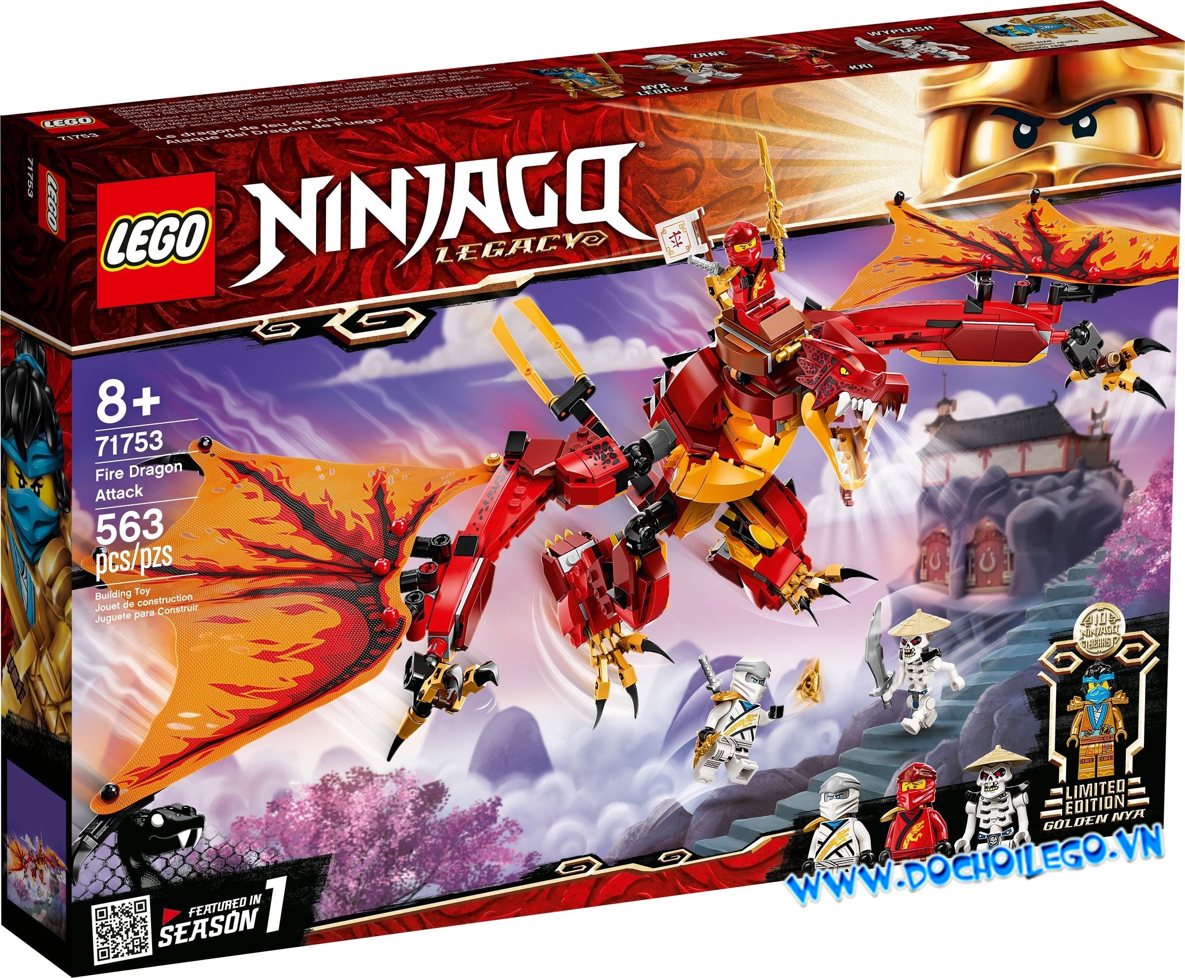 71753 LEGO Ninjago Legacy Fire Dragon Attack - Rồng phun lửa của KAI