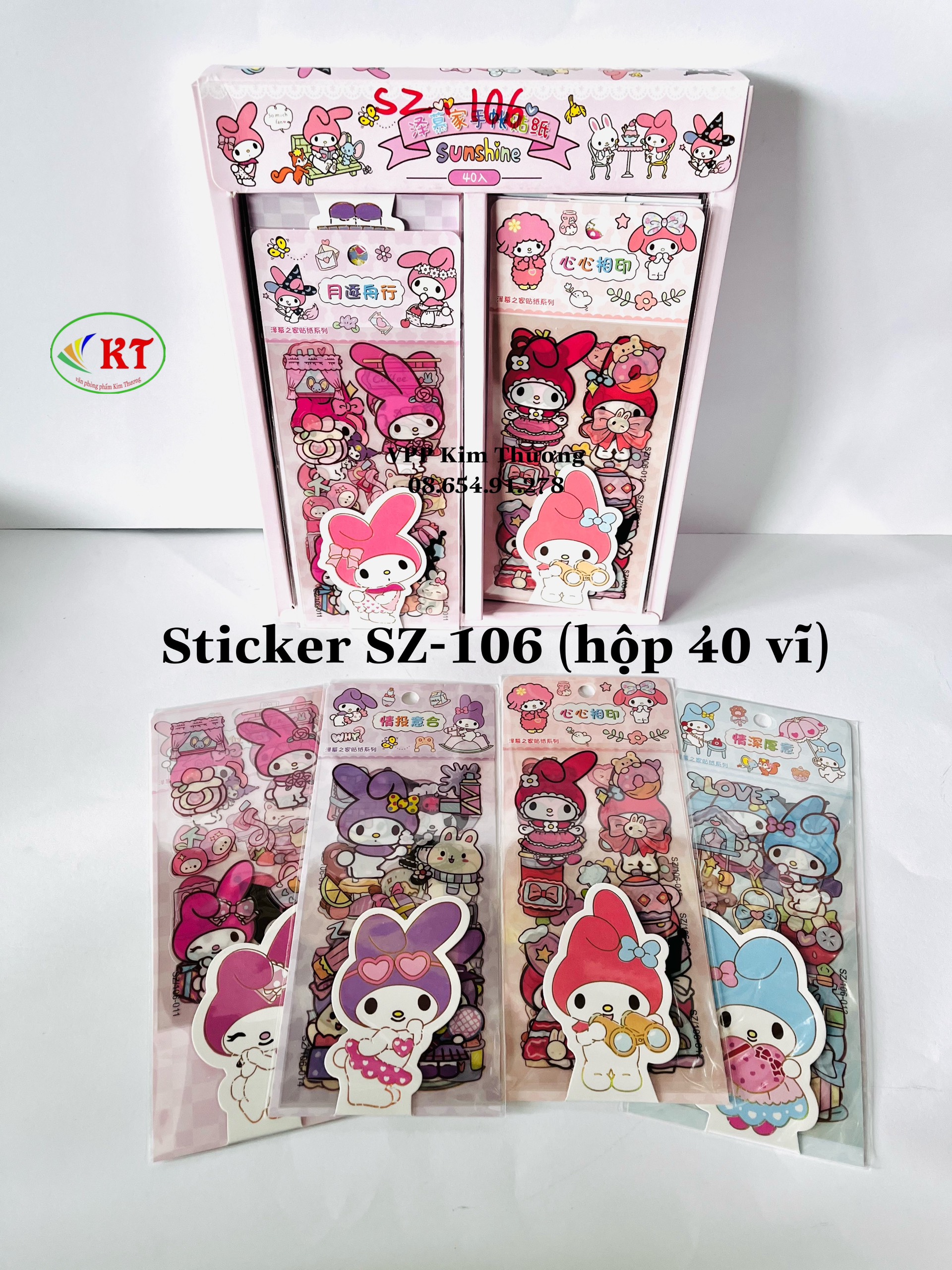 Combo 4 xấp sticker trong trang trí SZ-106