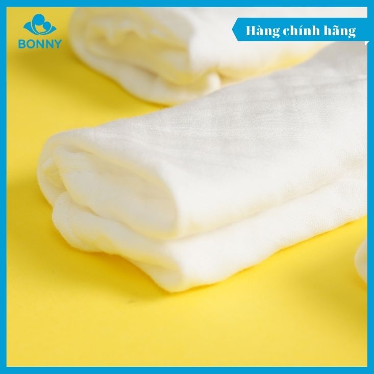 Khăn Rửa Mặt, Khăn Sữa Bonny Sợi Tre Lụa 4 Lớp Siêu Mềm Và Thấm Hút (KT: 28x28 Cm) - 1 Pcs