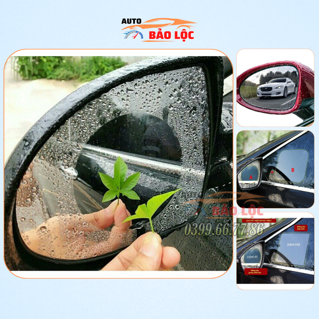 Combo 2 miếng dán chống bám nước cho gương chiếu hậu