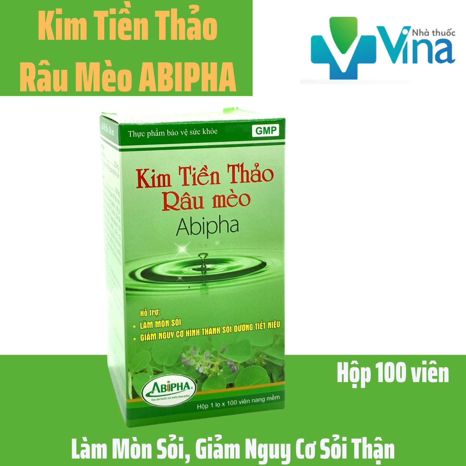 Kim tiền thảo râu mèo- tiểu bí, khó tiểu, sỏi thận, sỏi bàng quang, sỏi mật, sỏi niệu quản 100 viên