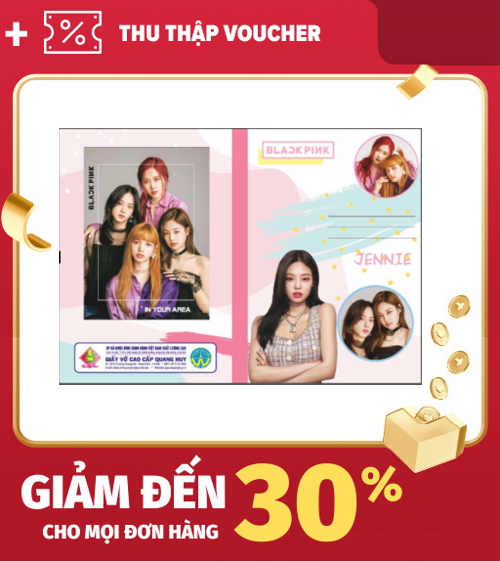 Combo 10 Quyển Vở Kpop 80 Trang Quang Huy Kẻ Ngang Duplex- bìa đẹp giấy trắng tự nhiên